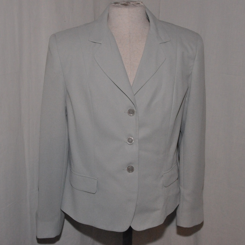 Laura Scott Blue/Green Suit Blazer Size 16